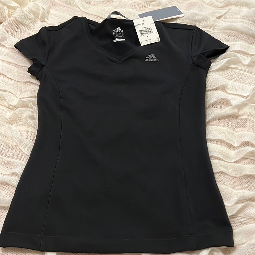 Adidas, Climalite, workout shirt, small, black, thick material